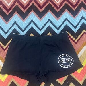 PINK Victoria's Secret Women's Black Shorts Y2K Sz small fold over vintage